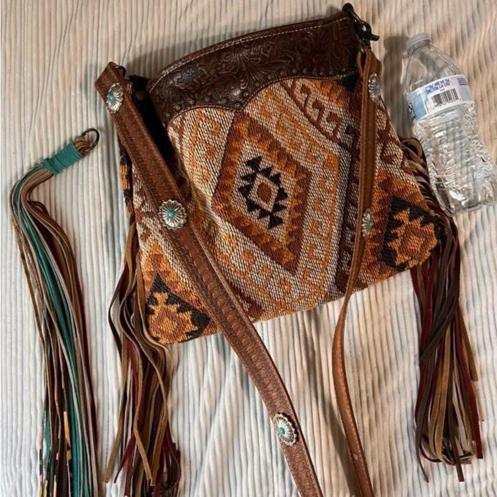Myra Bag -Bohemian Brown and Tan Fringe Bag